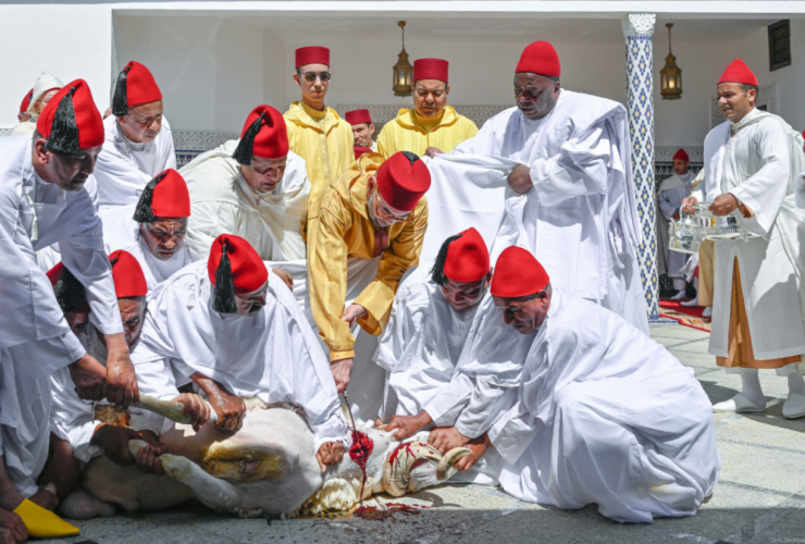 أمير المؤمنين يؤدي صلاة عيد الأضحى المبارك بمسجد أهل فاس بالرباط ويتقبل التهاني بهذه المناسبة السعيدة